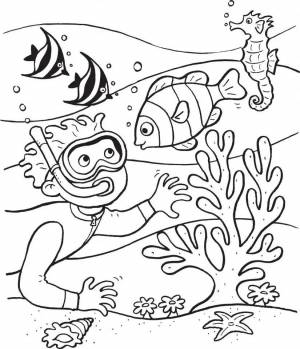 Раскраска подводный мир для детей 5 6 лет #26 #451207