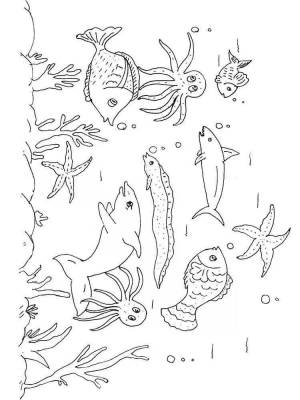 Раскраска подводный мир для детей 5 6 лет #29 #451210