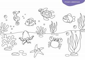 Раскраска подводный мир для детей 6 7 лет #28 #451248