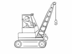 Раскраска подъемный кран для детей 3 4 лет #23 #451979