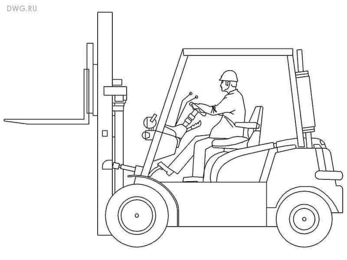Погрузчик вилочный рисунок