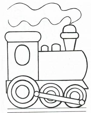 Раскраска поезд для детей 2 3 лет #1 #452035