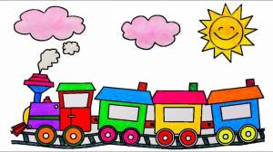 Раскраска поезд для детей 2 3 лет #3 #452037