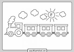 Раскраска поезд для детей 2 3 лет #9 #452043