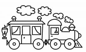 Раскраска поезд для детей 2 3 лет #14 #452048