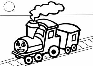 Раскраска поезд для детей 2 3 лет #16 #452050