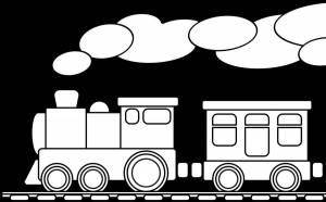 Раскраска поезд для детей 2 3 лет #26 #452060