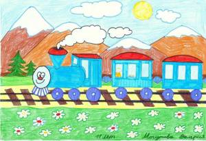 Раскраска поезд для детей 2 3 лет #31 #452065