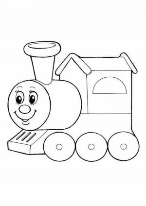 Раскраска поезд для детей 2 3 лет #35 #452069