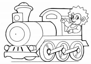 Раскраска поезд для детей 3 4 лет #4 #452075