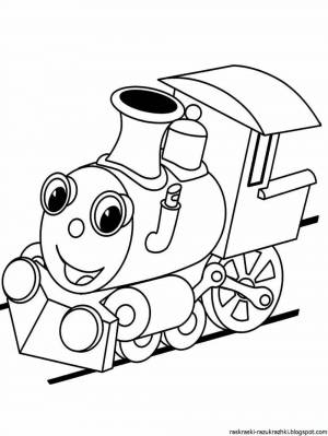 Раскраска поезд для детей 3 4 лет #6 #452077