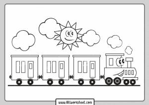 Раскраска поезд для детей 3 4 лет #15 #452086