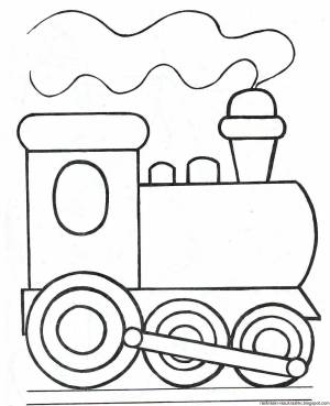 Раскраска поезд для детей 3 4 лет #18 #452089