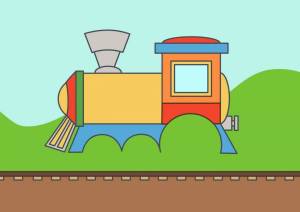 Раскраска поезд для детей 3 4 лет #24 #452095