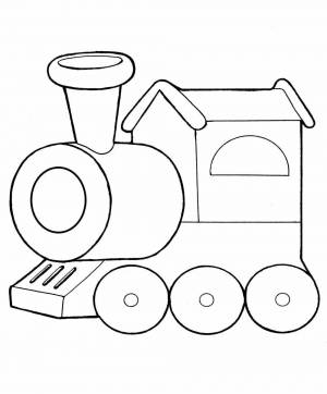 Раскраска поезд для детей 3 4 лет #32 #452103