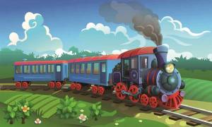 Раскраска поезд для малышей #12 #452117