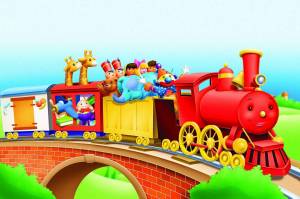 Раскраска поезд для малышей #20 #452125