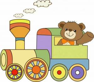 Раскраска поезд для малышей #21 #452126