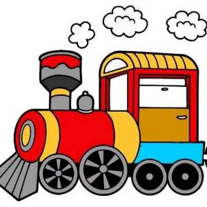 Раскраска поезд для малышей #31 #452136