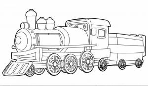Раскраска поезда для детей 6 7 лет #5 #452321