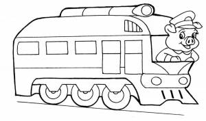 Раскраска поезда для детей 6 7 лет #18 #452334