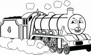 Раскраска поезда для детей 6 7 лет #34 #452350
