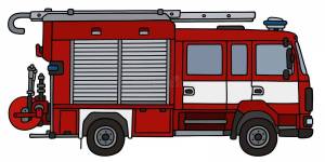 Раскраска пожарная машина для детей 4 5 лет #12 #452558
