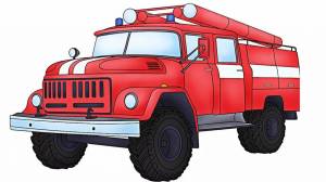 Раскраска пожарная машина для детей 4 5 лет #13 #452559