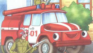 Раскраска пожарная машинка для детей #5 #452589