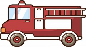 Раскраска пожарная машинка для детей #7 #452591