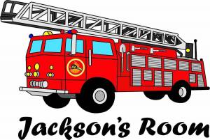 Раскраска пожарная машинка для детей #8 #452592