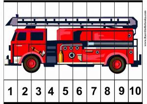 Раскраска пожарная машинка для детей #9 #452593