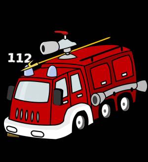 Раскраска пожарная машинка для детей #11 #452595