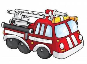 Раскраска пожарная машинка для детей #12 #452596
