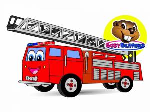 Раскраска пожарная машинка для детей #15 #452599