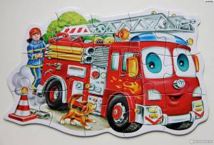 Раскраска пожарная машинка для детей #24 #452608