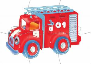 Раскраска пожарная машинка для детей #30 #452614