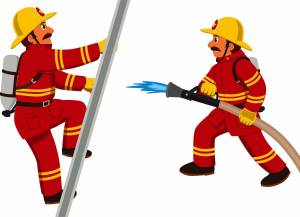 Раскраска пожарник для детей #3 #452617