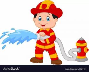 Раскраска пожарник для детей #10 #452624