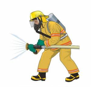 Раскраска пожарник для детей #13 #452627