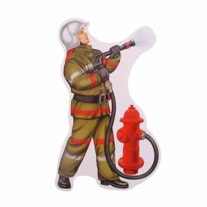 Раскраска пожарник для детей #14 #452628