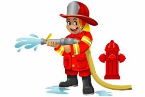 Раскраска пожарник для детей #21 #452635
