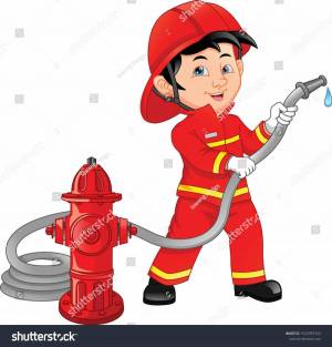 Раскраска пожарник для детей #25 #452639