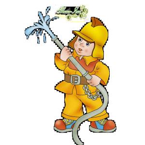 Раскраска пожарник для детей #27 #452641