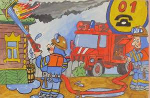 Раскраска пожарный рисунок #15 #452732