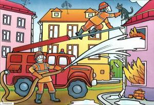 Раскраска пожарный рисунок #31 #452748