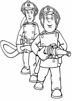 Раскраска пожарный сэм для детей #10 #452759