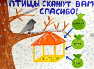 Раскраска покормите птиц зимой для детей #9 #453393