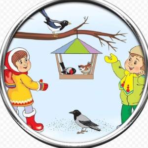 Раскраска покормите птиц зимой для детей #21 #453405