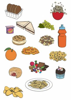 Раскраска полезные и вредные продукты для детей #13 #453612